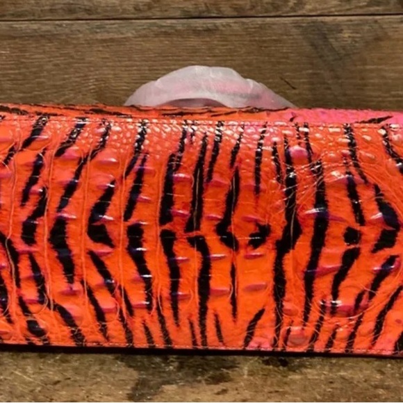 Brahmin Lg Duxbury Pink Feline Ombre Tiger Print Satchel - Picture 4 of 4